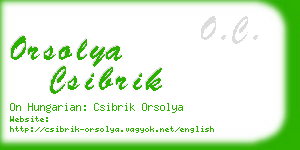 orsolya csibrik business card
